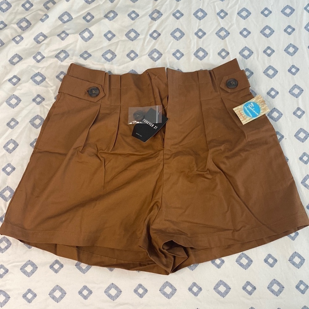 Forever21 Red Sahara Collection Paperbag Shorts